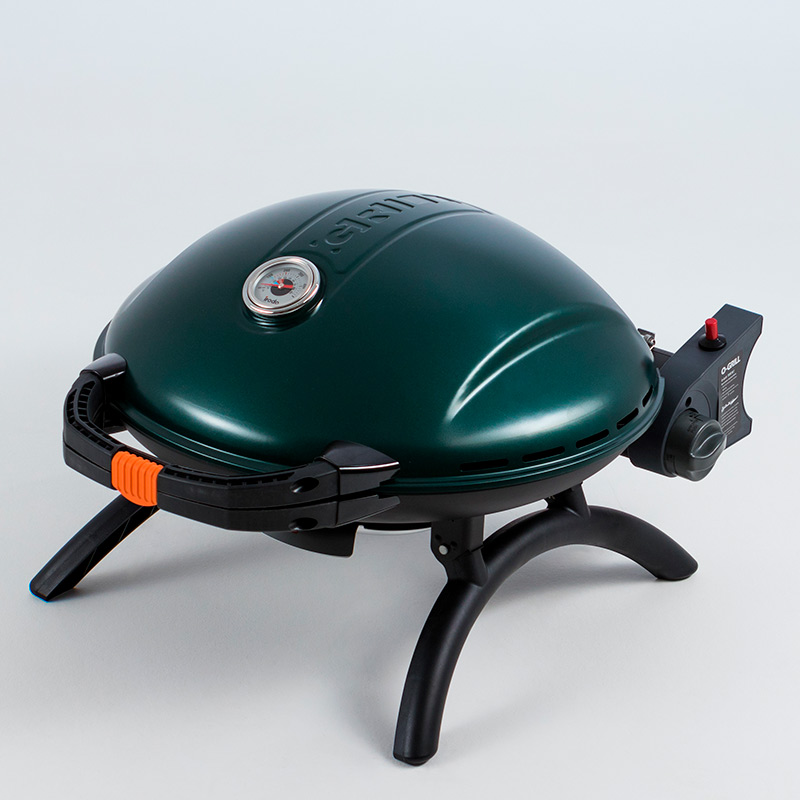 Гриль газовый O-GRILL 900МT bicolor черный-зеленый (в комплекте адаптер тип А)  900MT_GREEN