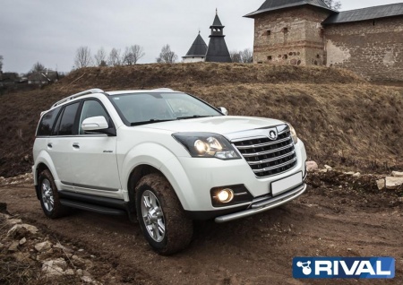 Порог "Premium-Black" RIVAL Great Wall/ Mitsubishi/ Nissan/ Renault Duster/ Ssang Yong/ Suzuki  A173ALB