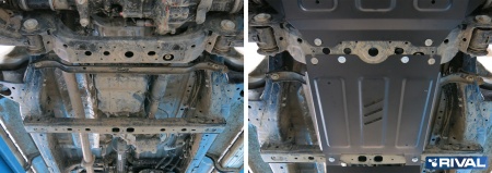 Защита КПП RIVAL Toyota Hilux 2015-/Toyota Fortuner 2017-  111.9503.1
