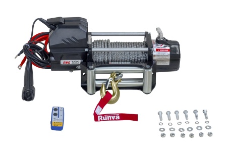 Лебёдка автомобильная электрическая 12V Magnum 12000 lbs 5443 кг (стальной трос) EWD12000F