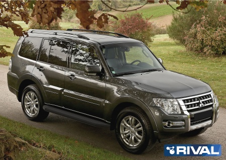 Порог "Premium-Black" RIVAL Great Wall/ Mitsubishi/ Nissan/ Renault Duster/ Ssang Yong/ Suzuki  A173ALB