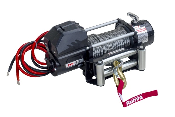 Лебёдка автомобильная электрическая 12V Magnum 12000 lbs 5443 кг (стальной трос) EWD12000F
