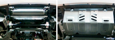 Защита радиатора RIVAL Fiat Fullback/Mitsubishi L200/Mitsubishi Pajero Sport  2333.4046.1.6