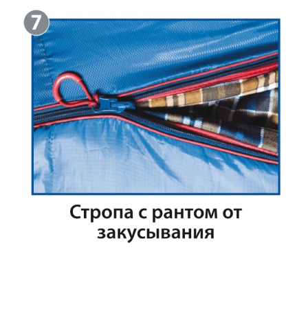 Мешок спальный BTrace Mega (Левый,Серый/Синий), (ТК: -5°C)  S0565