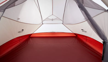 Палатка Naturehike Cloud Up Si 1-местная, алюминиевый каркас, сверхлегкая, серо-красный NH18T010-T-DLG