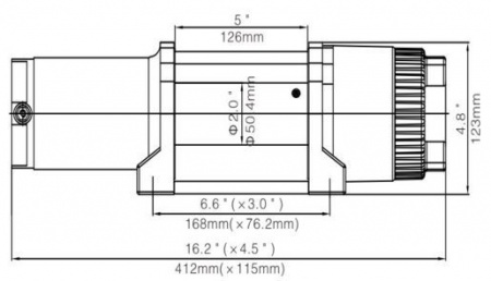 Лебёдка электрическая 12V Runva 4500Albs   EWT4500A
