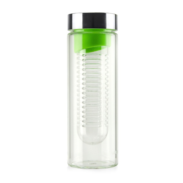 Бутылка FLAVOUR IT, 480 мл, серебряный/ зеленый  SWG11.04/16-GREEN