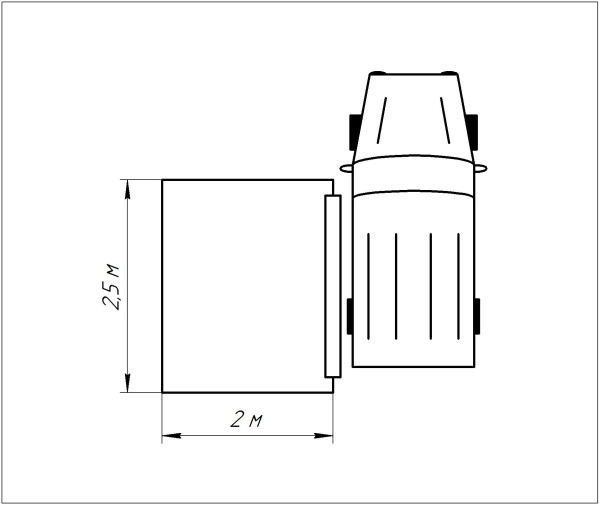 Маркиза автомобильная РИФ 2,5х2,5 м RIFAV012525600