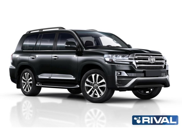 Решетка бампера d10 RIVAL Toyota Land Cruiser 200 2015-  G.5704.001