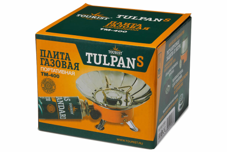 Плита газовая мини в сумке с ветрозащитой TOURIST TULPAN-S  TM-400