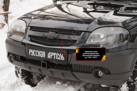 Защитная сетка решетки радиатора Русская Артель Chevrolet Niva Bertone 2009 SRC-134072