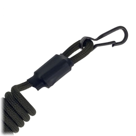 Страховочный тренчик CORD из паракорда с креплением на ремень и карабином (black)  TR.KB.B