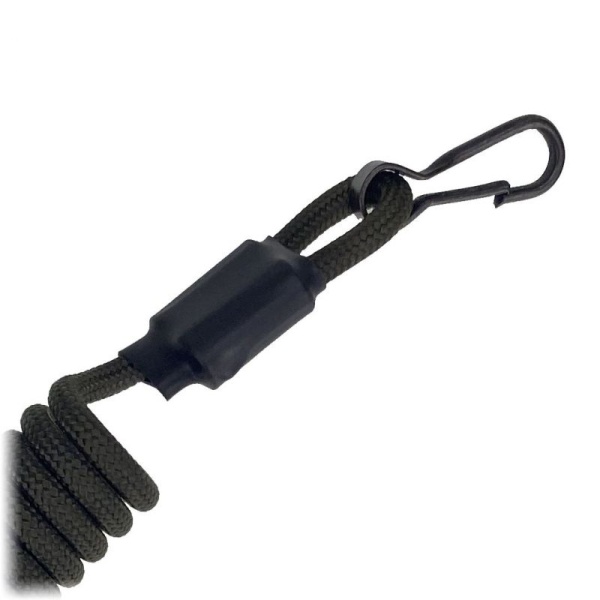 Страховочный тренчик CORD из паракорда с креплением на ремень и карабином (black)  TR.KB.B